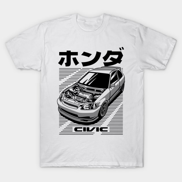 JDM honda civic eg T-Shirt by celengan